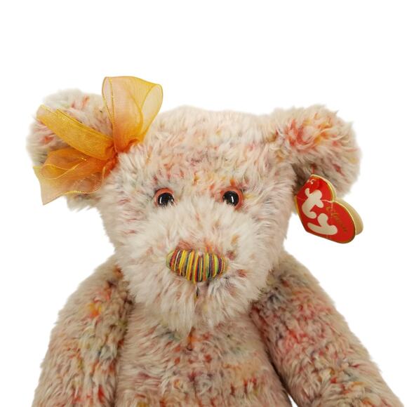 Ty Classic Razzmatazz Frosted Orange Bear Plush Stuffed Animal Toy 2000 - Picture 6 of 12